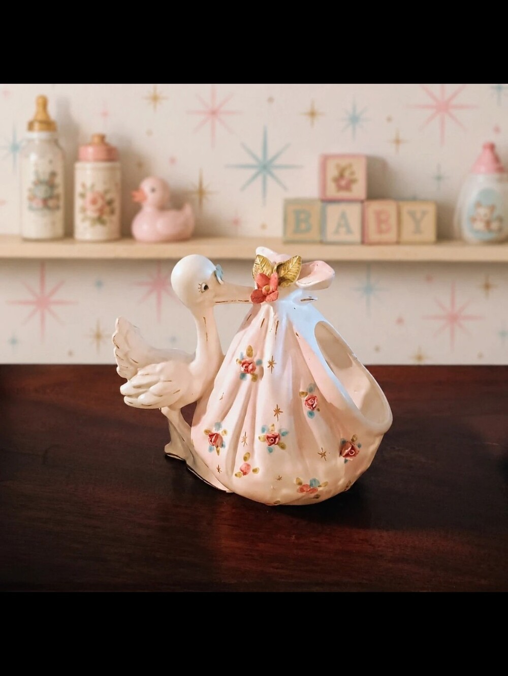 MCM Stork Baby Planter